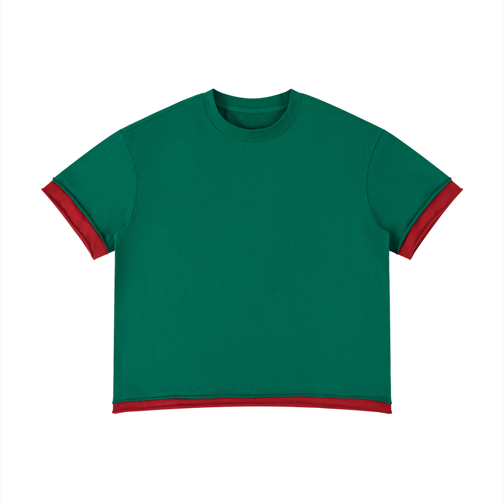 Unisex Boxy Color Block T-Shirt